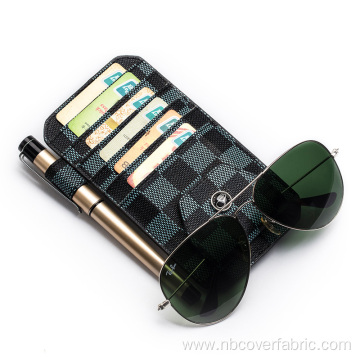 Card Glasses Storage Leather Car Sunglasses Holder